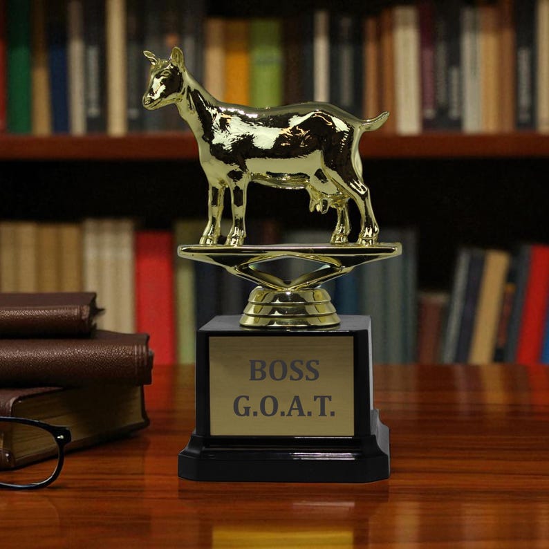 G.O.A.T. Boss Trophy: Funny Office Award & Gag Gift - Etsy