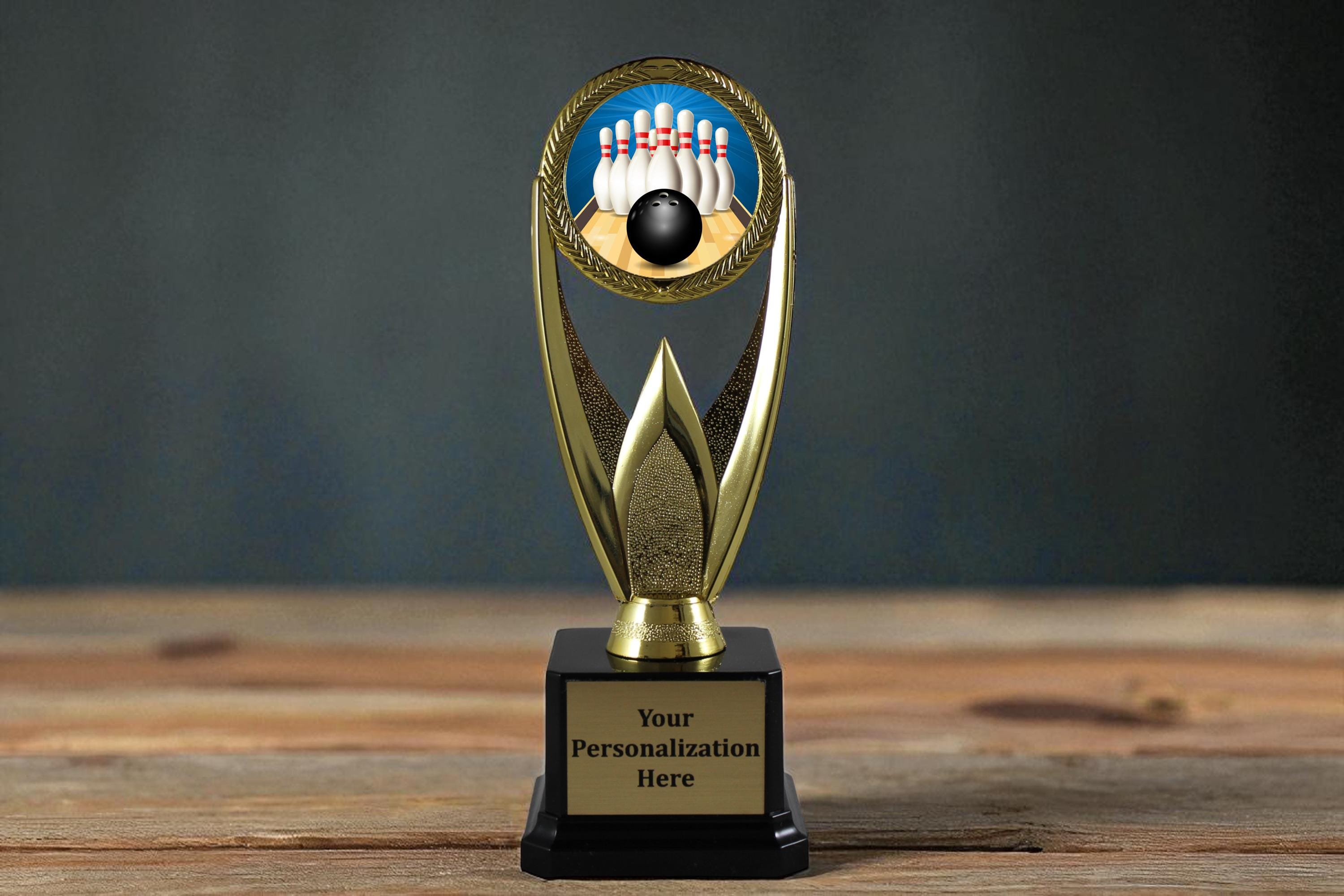 Trophée Bowling Tenpin Argenté 13 Cm - Prix Personnalisable Pour Tournois Et Ligues