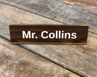 Custom Engraved Desk Name Plate Sign Boss Office Gift Your Saying Here Promotion Gift Congrats