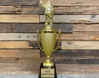 Santa Cup Trophy | Christmas Award | Holiday Cheer Trophy | Christmas Santa Cup Trophy | Family Xmas Celebration Trophy | Holiday Fun Award