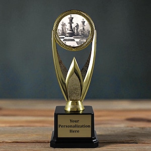 Chess Trophy Blockade Award | Schaaktrofee | Leuke prijs voor schaakwinnaars | Game-avond of schoolevenementen | Chess Custom Award