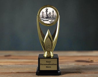 Chess Trophy Blockade Award | Chess Game Trophy | Fun Award for Chess Winners | Game Night or School Events | Chess Custom Award
