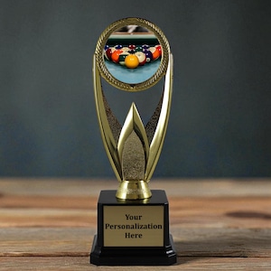 Billiard Pool Award Trophy - 8.5 Inch