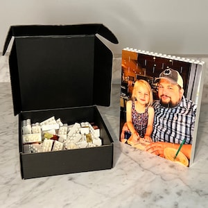 Photo Puzzle on Building Brick - Portrait Photograph - Brick Puzzles - Custom Family Portrait Keepsake Parents