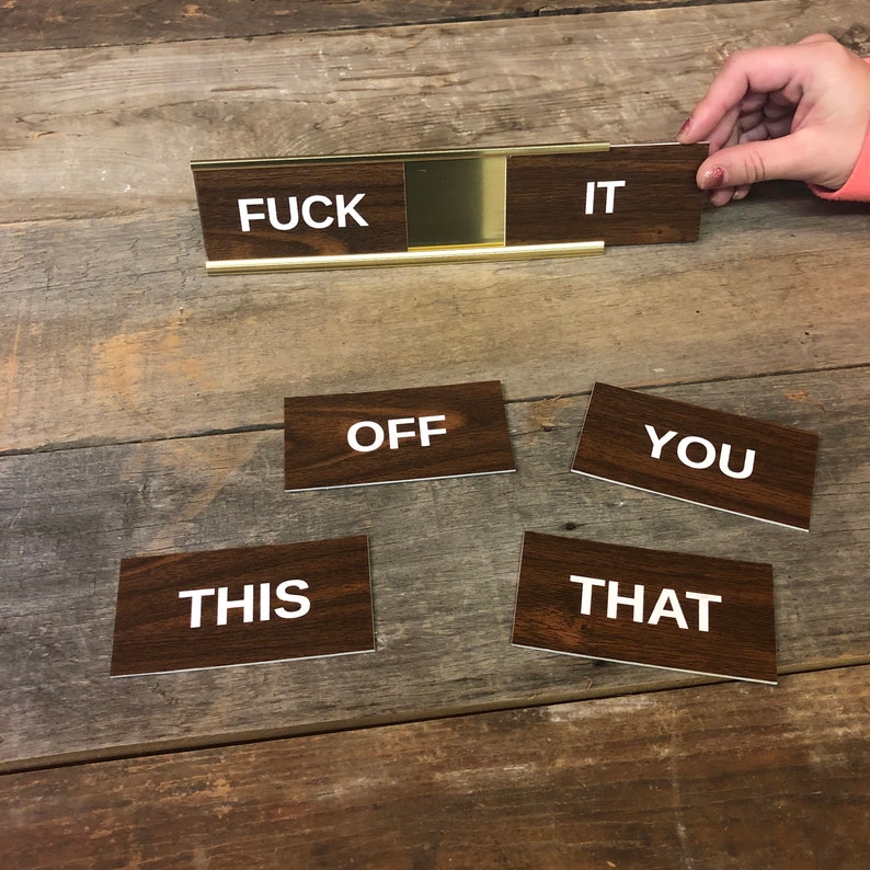 fuck-word-play-desk-sign-name-plate-funny-boss-gag-gift-etsy