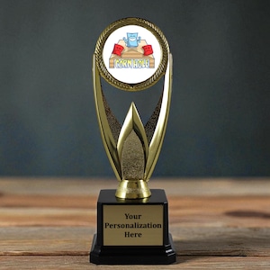 Premio Rey del Cornhole Trofeo Cornhole / Premio Jefe de las Bolsas / Regalo de broma divertido para el mejor maestro del lanzamiento / Trofeo de la noche de juegos de Cornhole