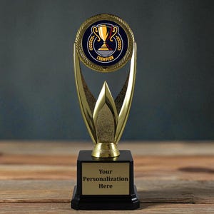 Generic Champion Trophy Participation Award | Personalized Champion Award for Games, Sports, or Gag Gift | Custom Championship Award
