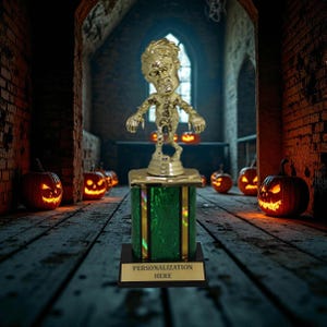Halloween Column Trophy Costume Party Prize Free Engraving Halloween Party Favor