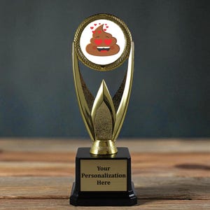 You The Shit Award Poop Emoji Trophy | Personalized Poop Emoji Award | Best Gag Award for Any Event | Funny Award Trophy