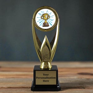 Champion Trophy The Best Award | Custom Championship Trophy | Game Night, Family Game | Custom Champion Award for Sports or Gag Gift