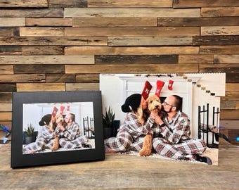 Rompecabezas fotográfico de 510 piezas sobre ladrillo de construcción - Fotografía de retrato - Rompecabezas de ladrillo - Recuerdo familiar personalizado para padres