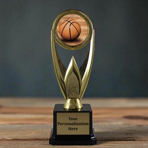 Buzzer Beater Victory Basketball Trophy |  Honoring MVPs, Champs & All‑Stars | Custom Engraved Sports Award | Sports Recognition Gift