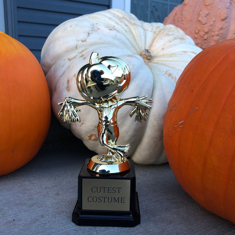 Halloween Trophy Costume Party Prize Free Engraving Halloween Etsy