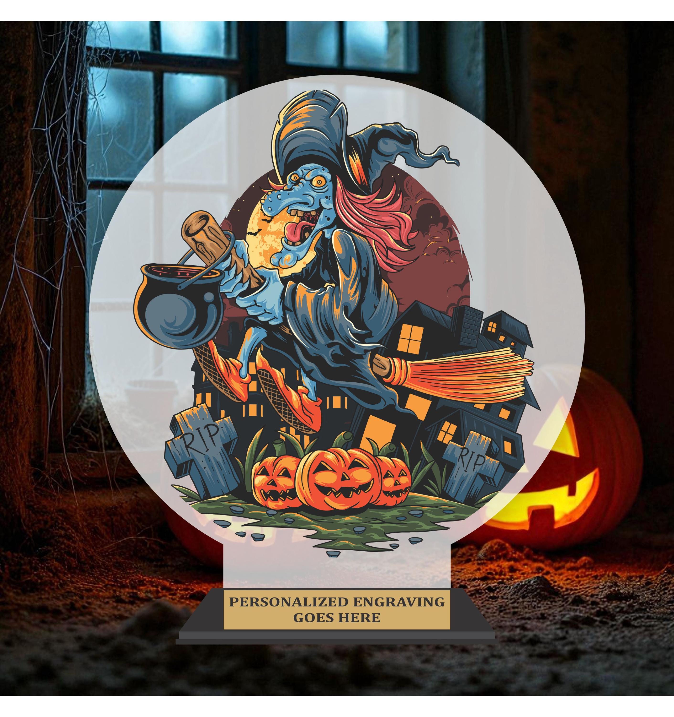 Orecchini Pendenti A Forma Di Strega In Acrilico – DUOWEI, Accessori Per Halloween, Feste E Cosplay, Colore Nero, Misura Unica