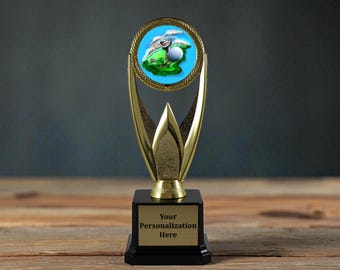 Trofeum Golfowe Swing King | Trofeum Hole in One | Spersonalizowane trofeum golfowe | Nagroda golfowa za turniej | Trofeum Golfowe Greens & Glory