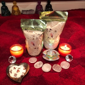 WOMB RITUAL Salt Soak ~ Divine Feminine Medicine ~ Rose Quartz Bath Salts ~ Womb Wellness