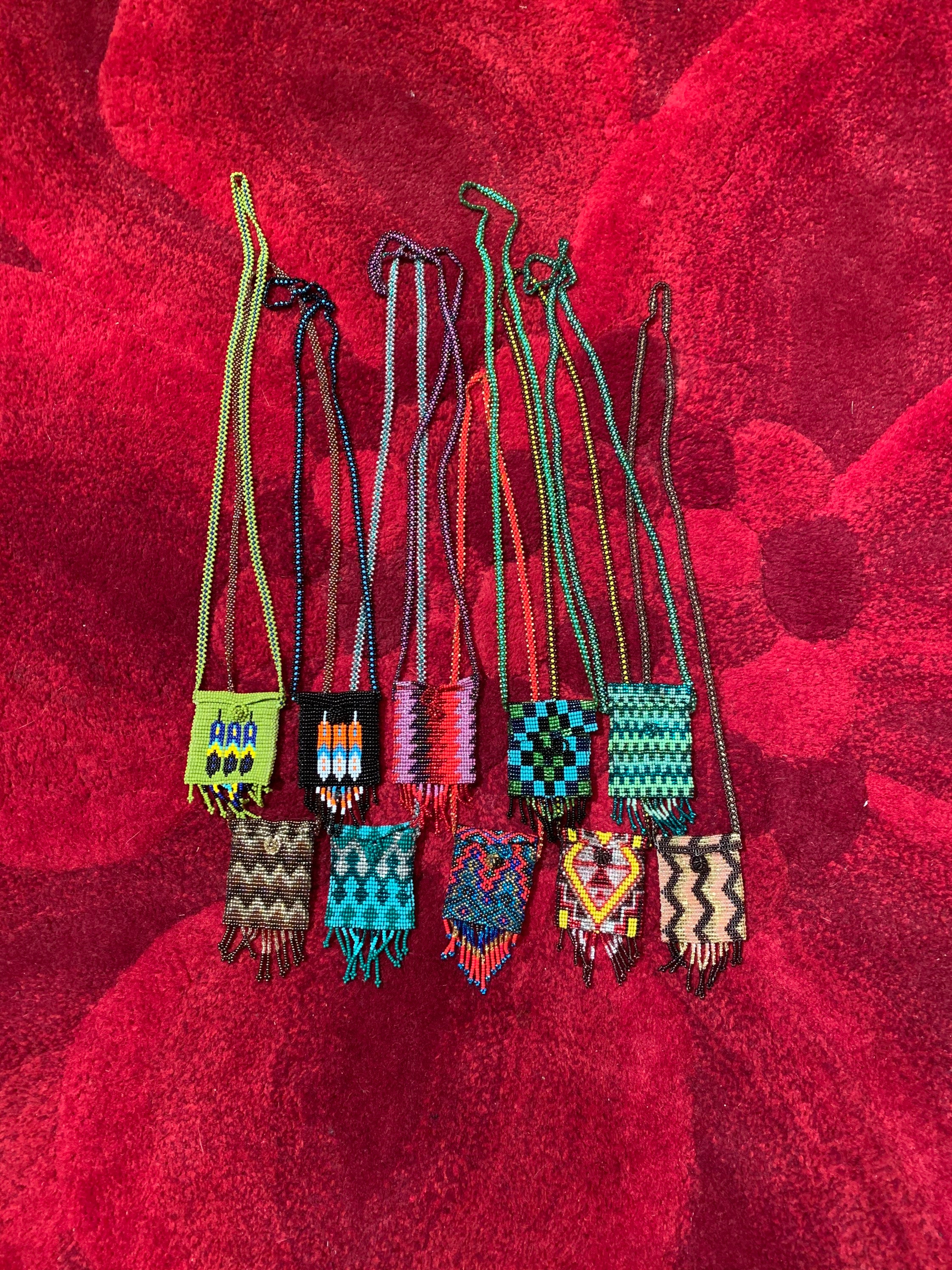 Beaded Amulet Bag Handmade from Belize
