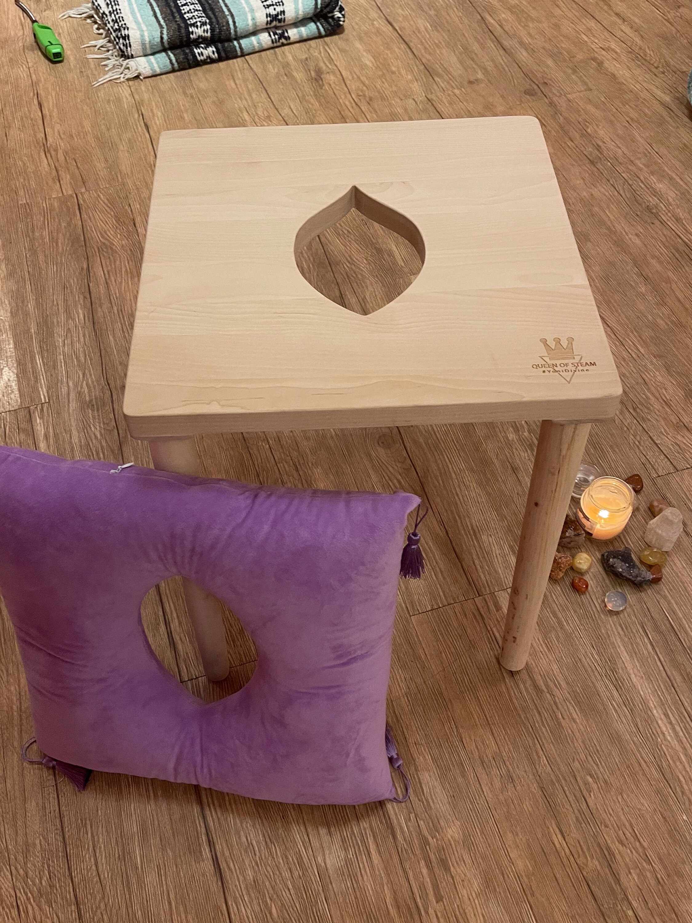 YONI STEAM STOOL Divine Feminine Medicine Queen of Steam Aquarian