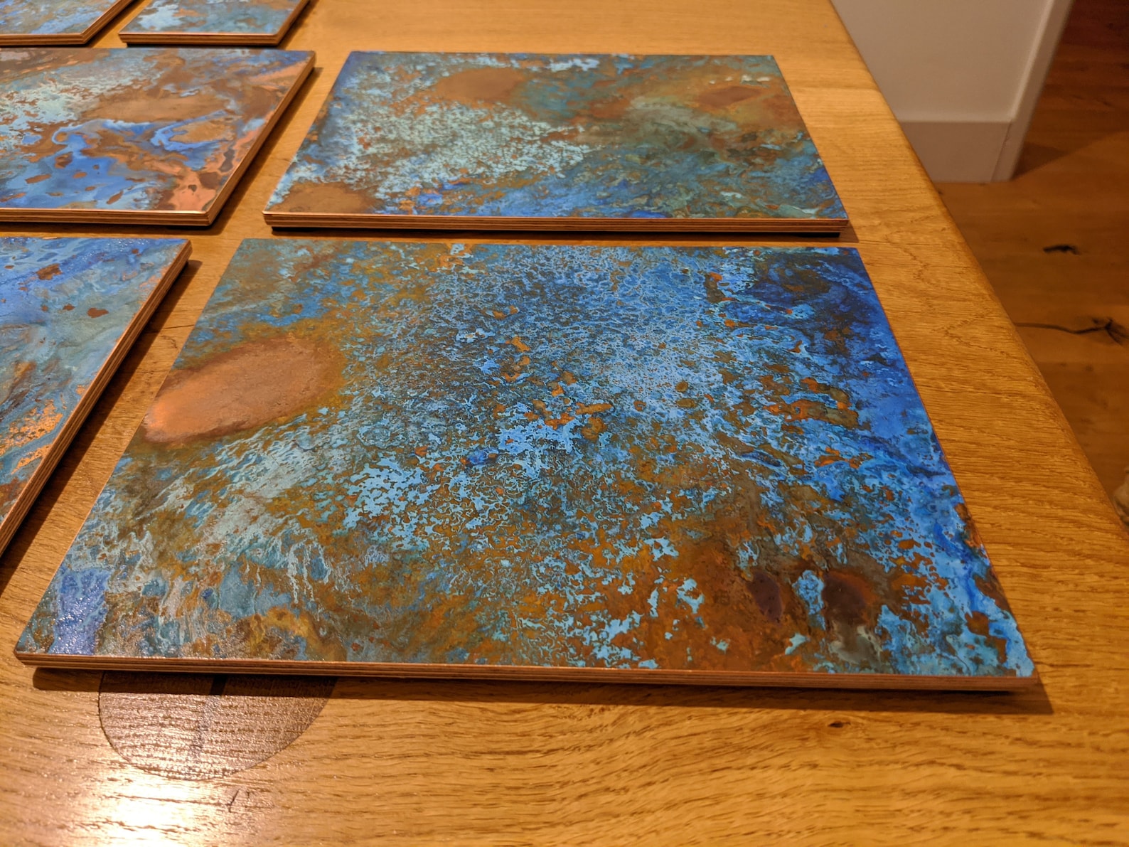 Copper Placemat and Coaster Set Etsy UK