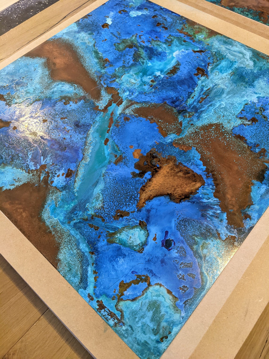 Copper Splashback Weathered Patina backsplash Etsy