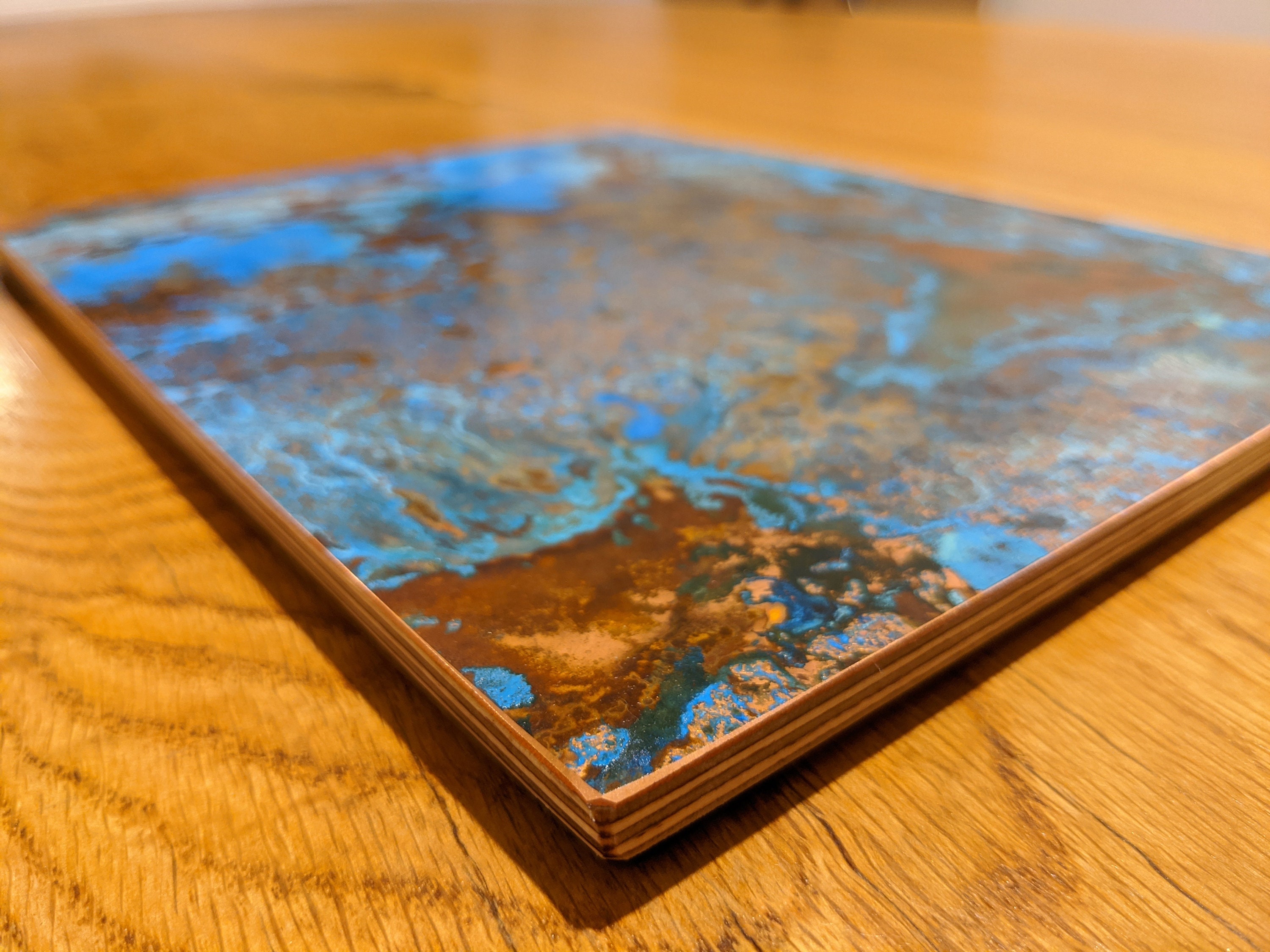 Copper Placemat and Coaster Set Etsy UK
