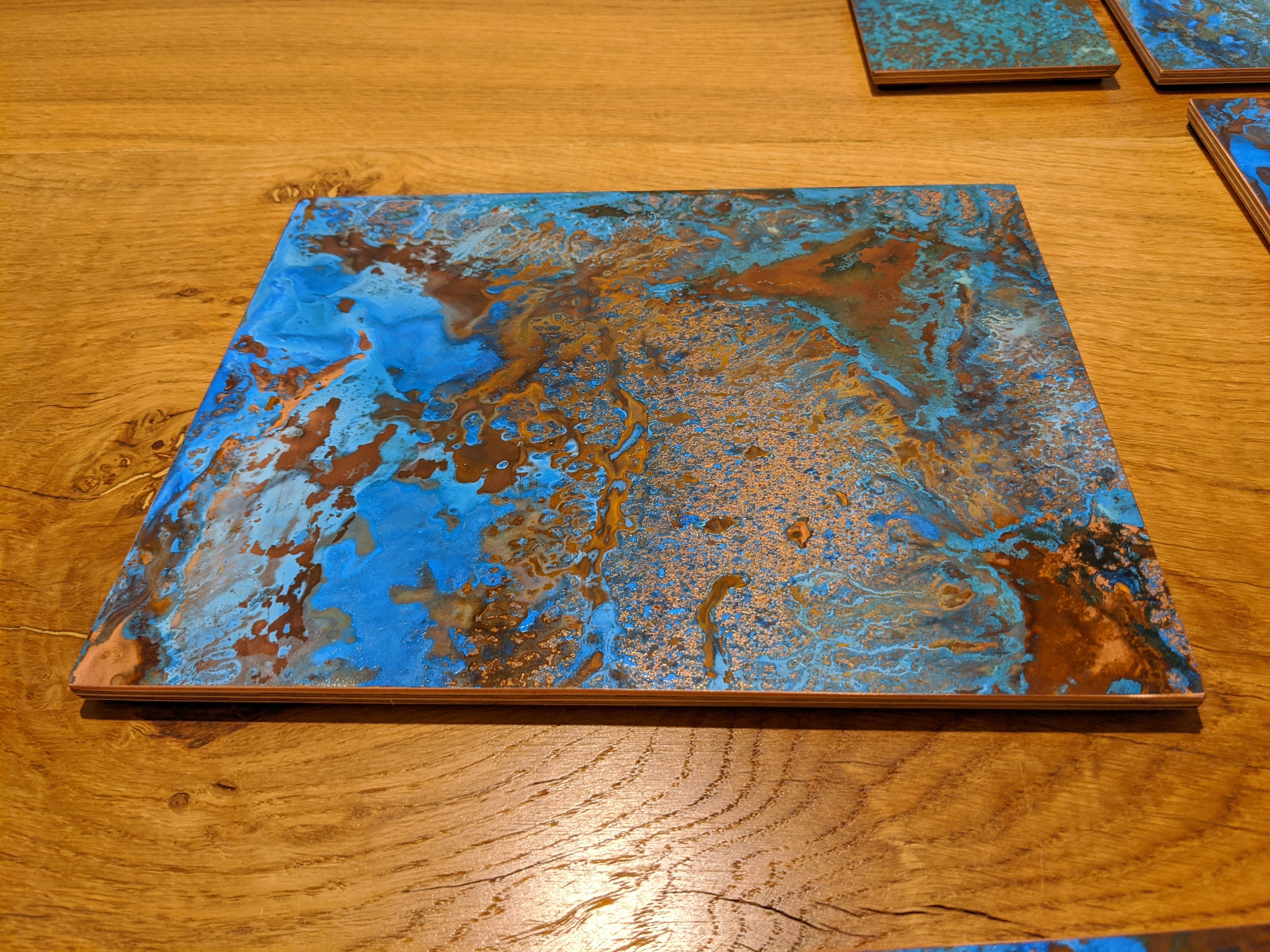 Copper Placemat and Coaster Set Etsy UK