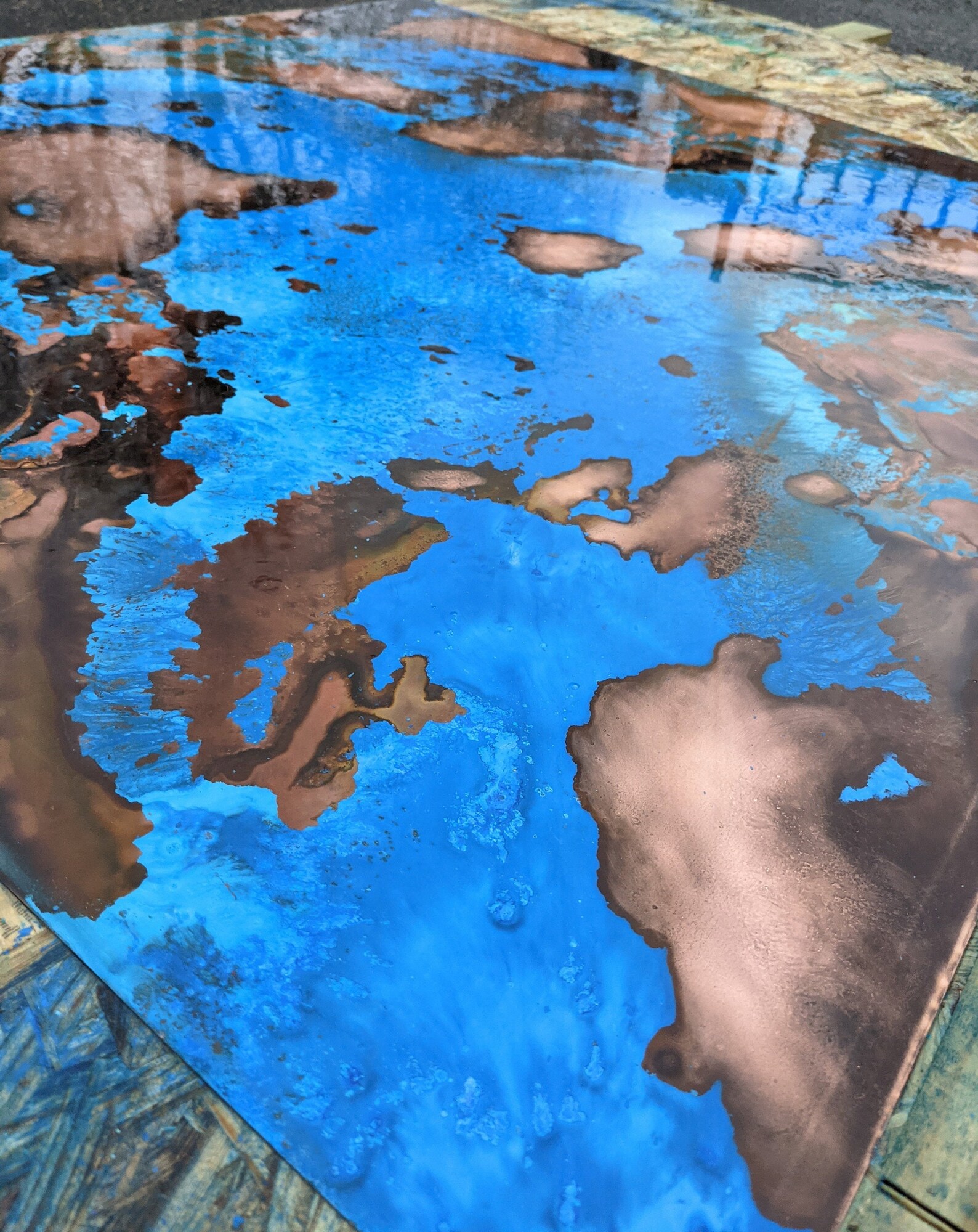 Copper Splashback Weathered Patina backsplash Etsy