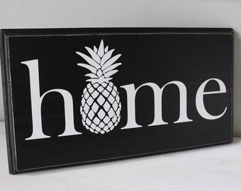 Summer Decor Pineapple Mini Framed Wood Sign Modern Home Farmhouse Decor