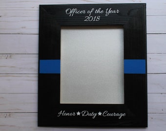 8x10 Personalized Police Officer Picture Frame Gift, Police Graduation Gift, Police Gift, Thin Blue Line, Personalized Police Gift