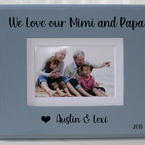 Personalized Grandparents Picture Frame Grandparents Gift Etsy