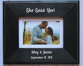 Personalized Engagement Frame, Personalized Engagement Picture Frame, Engagement Gift, Engagement Gift for Couple, Engagement Frame