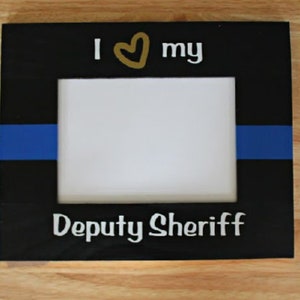 Deputy Sheriff Picture Frame, Deputy Sheriff Gift, Sheriff Gift, Police Academy Graduation Gift, Thin Blue Line
