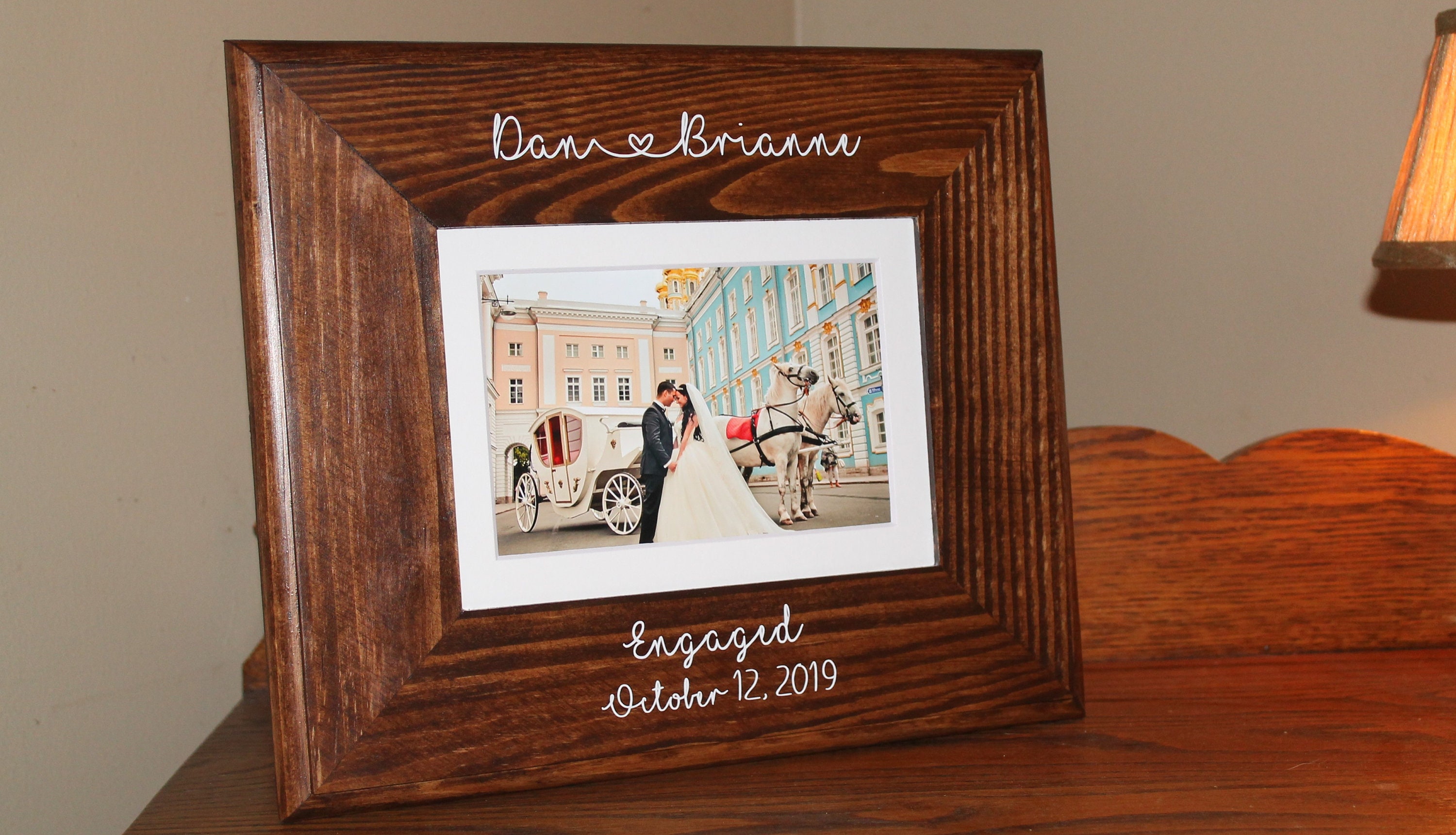 Personalized Engagement Picture Frame 5x7 Engagement Picture Etsy