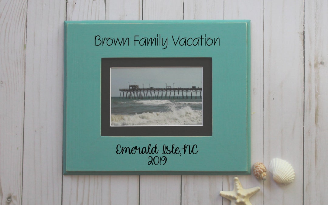 Personalized Honeymoon Picture Frame 5x7, Family Vacation Picture Frame