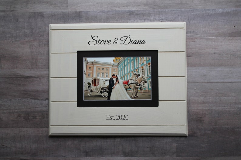 Engagement Picture Frame 5x7 Personalized Engagement Gift Etsy