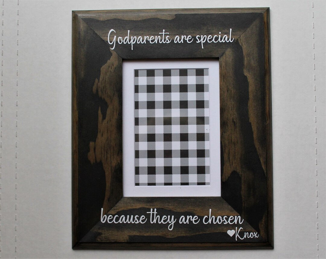 Personalized Godparents Frame, Godparents Gift, Godparent Frame From