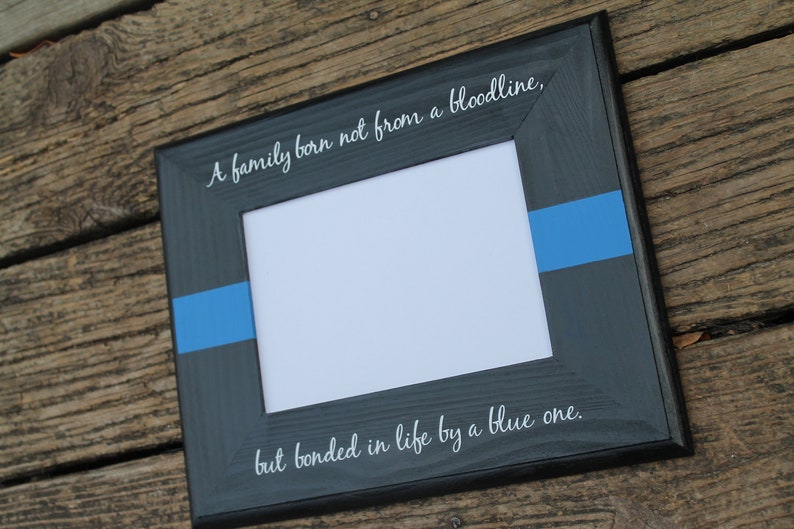 Police Officer Gift, Police Picture Frame, Thin Blue Line, Police Graduation Gift, Personalized Police Gift, Law Enforcement Gift image 3