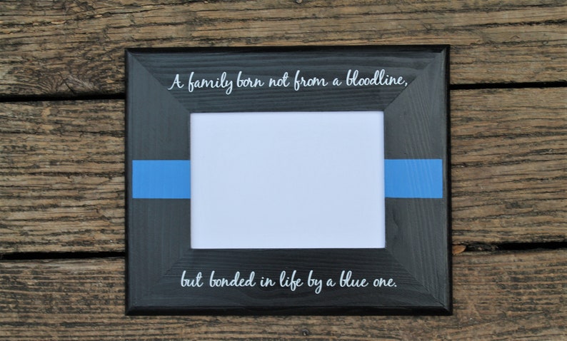 Police Officer Gift, Police Picture Frame, Thin Blue Line, Police Graduation Gift, Personalized Police Gift, Law Enforcement Gift image 1
