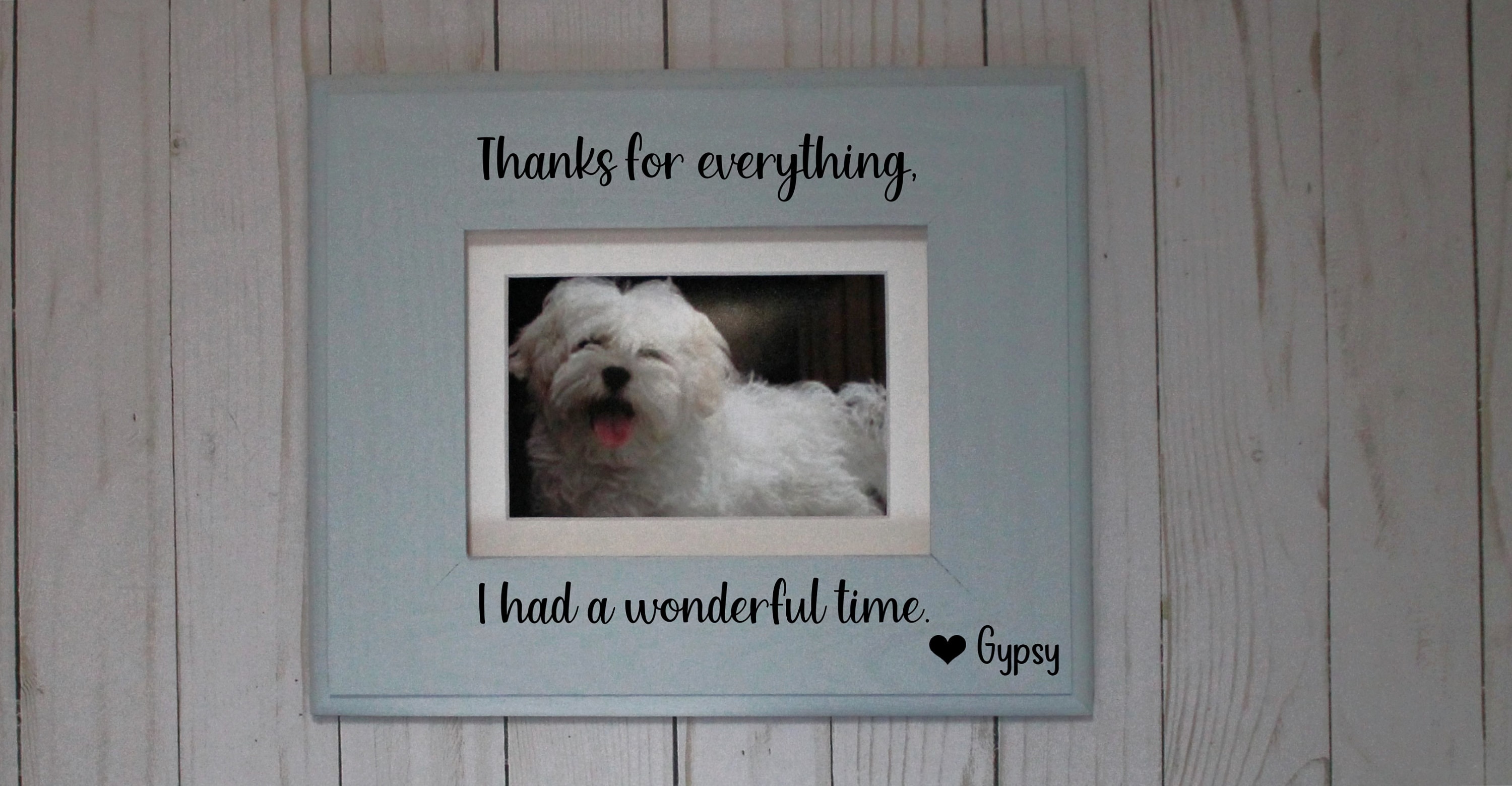 Dog Memorial Picture Frame Personalized 5x7 Personalized Pet Etsy