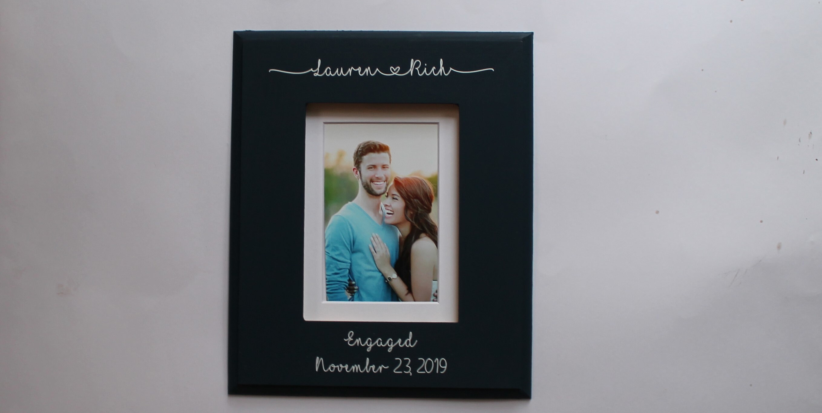 Personalized Engagement Picture Frame 5x7 Engagement Picture Etsy