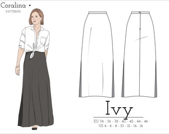 a line skirt long pattern