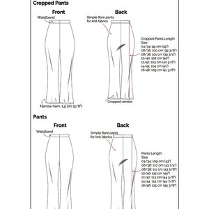 Flare Knit Pants PDF Sewing Pattern Flare Leggins Pattern - Etsy