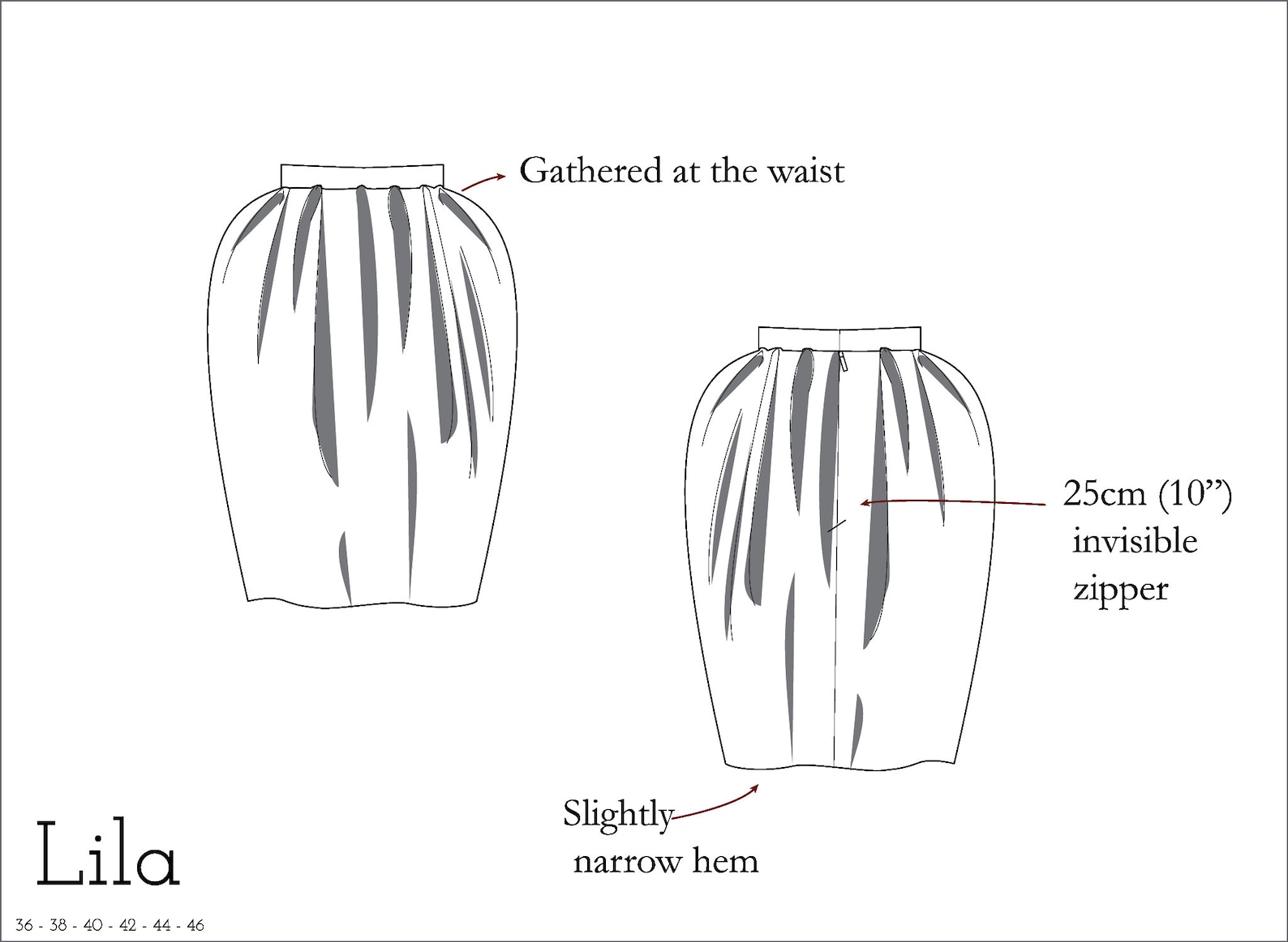 Tulip Skirt PDF Sewing Pattern Etsy India