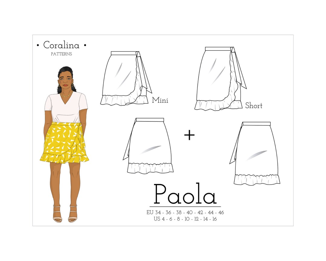 wrap tie skirt pattern