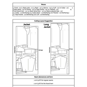 Shirt Jacket PDF Sewing Pattern | Shacket Pattern | Sizes 4-16 (EU 34 ...
