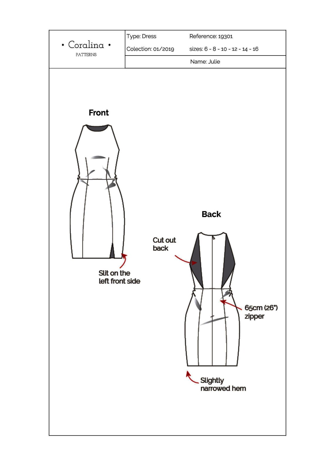 Open back halter dress PDF Sewing Pattern Sizes 416 EU Etsy