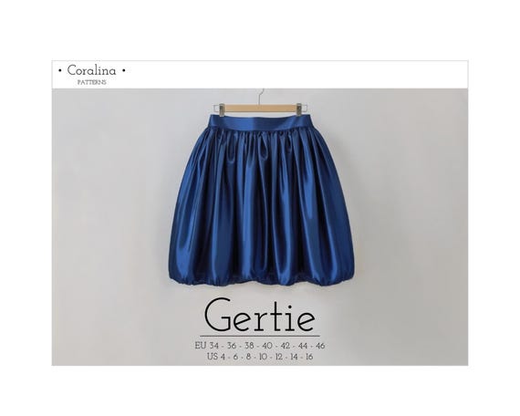 Balloon Skirt PDF Sewing Pattern | Bubble Hem Skirt Pattern