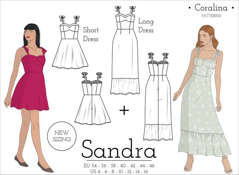 Bustier Dress PDF Sewing Pattern Corset Flare Dress Pattern Etsy