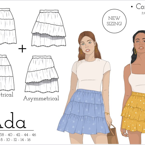 Ruffle Skirt Pattern Etsy