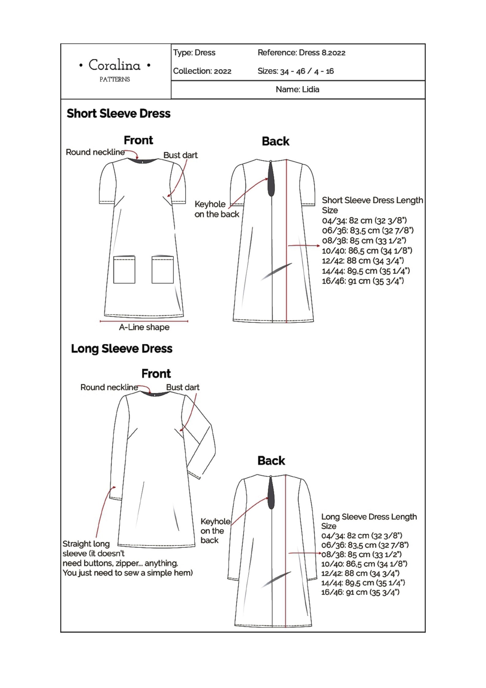 Shift Dress PDF Sewing Pattern Aline Dress With Pockets Etsy Shift Dress PDF Sewing Pattern Aline Dress With Pockets Etsy